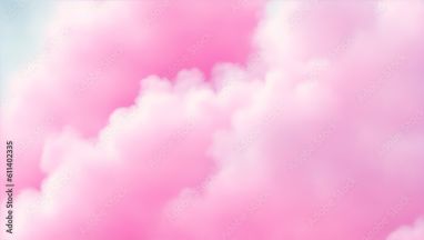 Colorful pink fluffy cotton candy background, soft color sweet candyfloss,  abstract blurred dessert texture Stock Photo